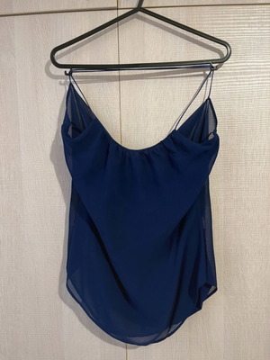 Καλοκαιρινό μπλουζάκι Zara μπλε σαν καινούργιο, μέγεθος Small