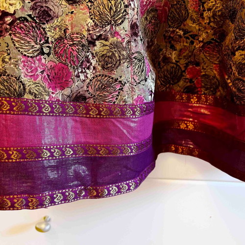 Indian Printed Dress in Pink Tones like new, Medium