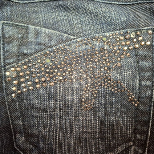 Extyn women's dark blue jeans like new with rhinestones size 46