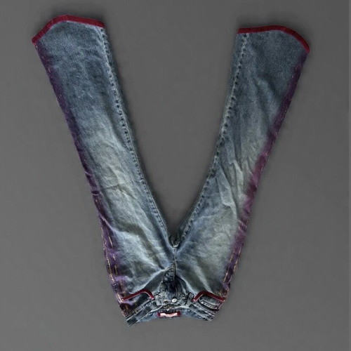 Y2K flare jeans Voyage Passion like new with purple shades and gold details