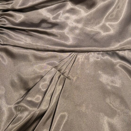 Satin dress like new, size small-medium, ice gray color