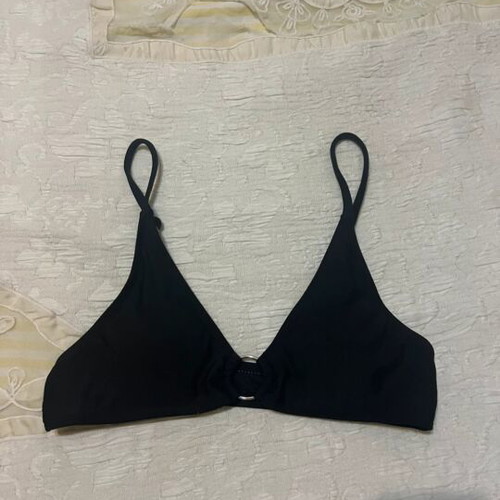 Shein black bikini top with adjustable straps and padding