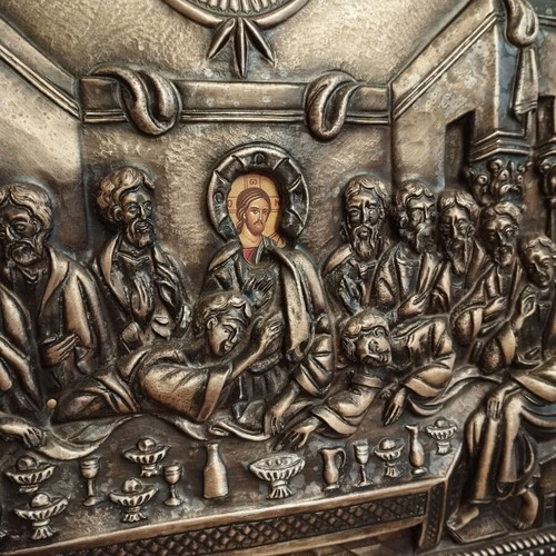Orthodox Metal Icon of the Last Supper new