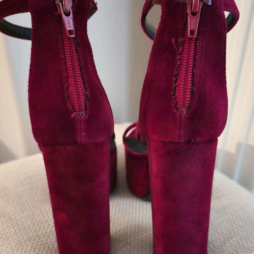 Mytilakis Burgundy High Heels Sandals size 37 like new