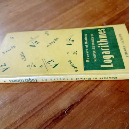 Logarithmic tables used, 1957 edition, French language