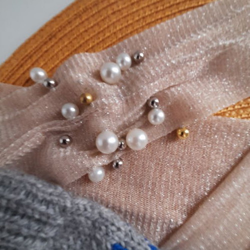Set of new summer and winter socks, wool and nylon with pearls