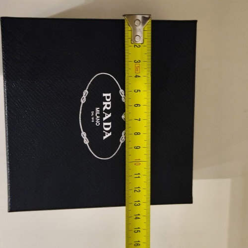 Prada luxury box with hard case and gold stamping, new