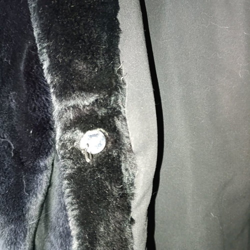 Synthetic fur coat like new, black