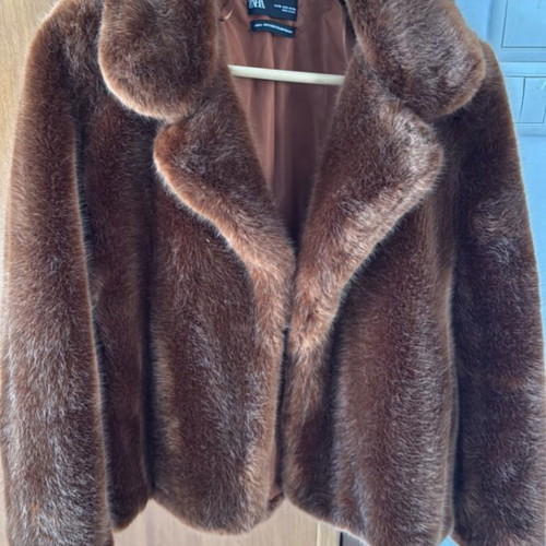 Zara ecological fur brown like new
