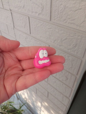 Pink/Fuchsia Crazy Bones toy figure like new