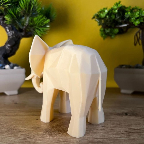 Handmade 3D Printed Low Poly Elephant Minimal Decorative 10x9cm new