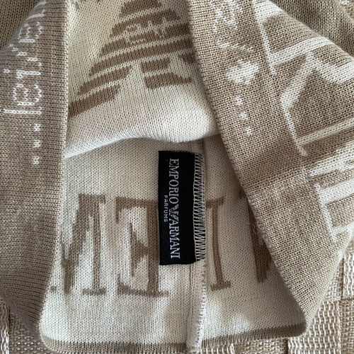 Emporio Armani hat new, beige with white pattern unisex