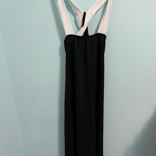 Shooting Star Italy black maxi dress used with crisscross back