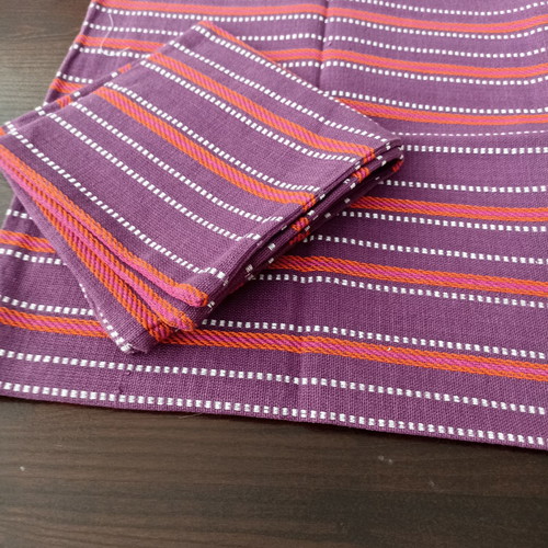 Decorative woven cotton striped double-sided pillows set of 3 new