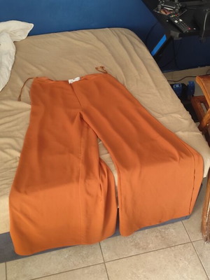 Summer pants like new, orange, size XXXL