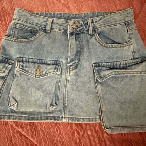 Denim skort like new, blue with side pockets
