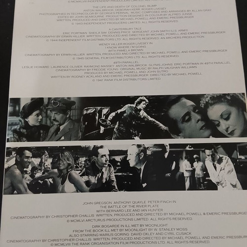 The Powell and Pressburger Collection 9 DVD set used with English subtitles