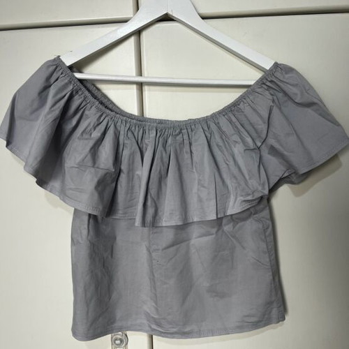 Summer top gray and light blue like new, small size