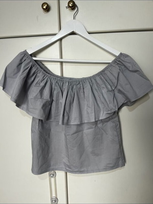 Summer top gray and light blue like new, small size