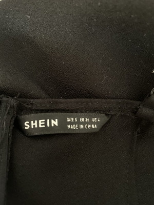 Shein black mini bodycon dress, size S