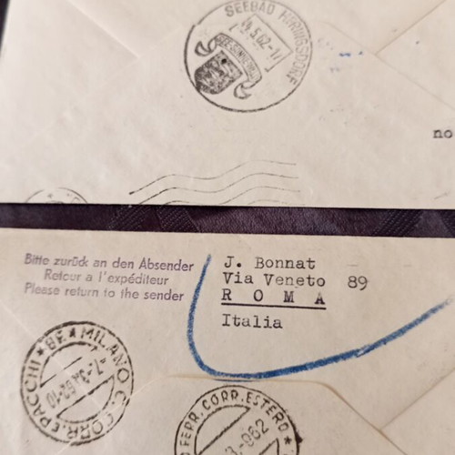 First Flights East Germany 1962 Used Lufthansa and Alitalia Covers