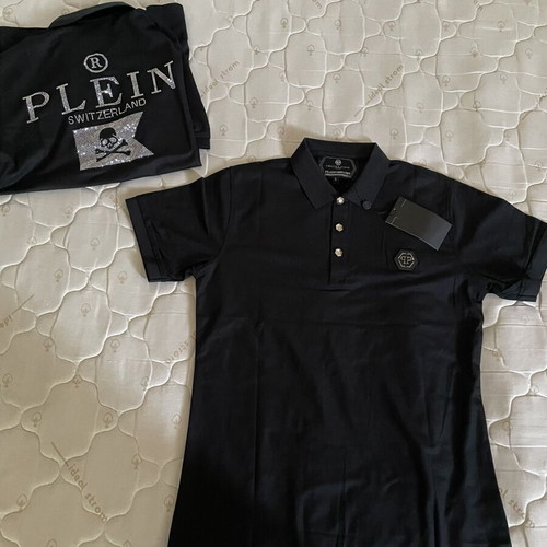 Philipp Plein Polo Black with Strass Logo used like new