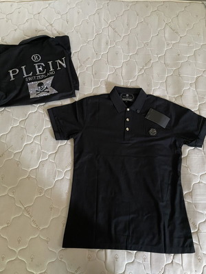 Philipp Plein Polo Black with Strass Logo used like new