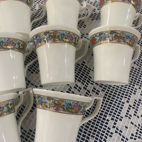 Villeroy&Boch Henrich Chine Bone Cups new, pack of 11, Christmas design