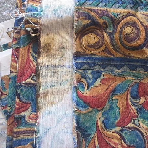 Vintage fabric with classic design used, 6.12m length 1.36m width