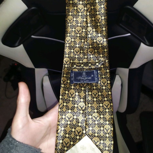 Pagon De Luxe authentic tie 100% silk new, Salvatore Ferragamo