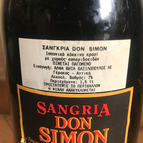 Sangria Don Simon 25-year-old sealed bottle 1.5 L