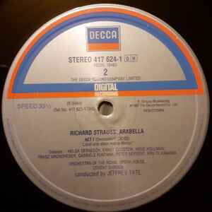 Arabella CD by Richard Strauss with Kiri Te Kanawa used