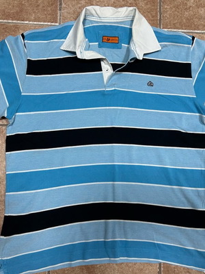 Men's striped DUR sport polo XXL like new