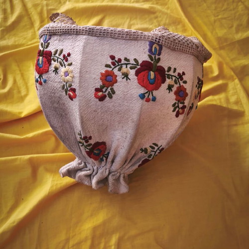 Vintage fabric lampshade used with some imperfections 25x23