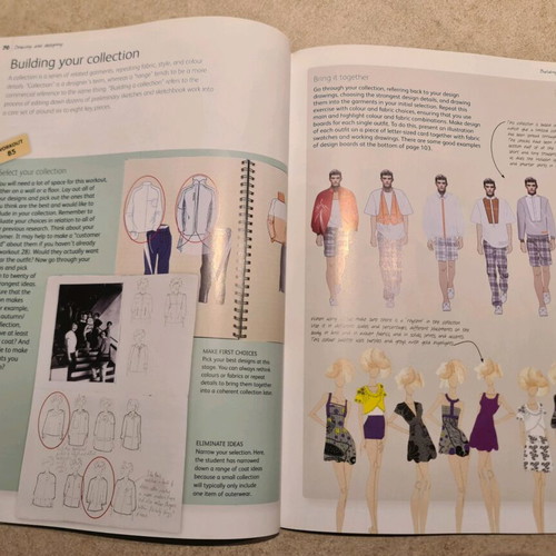Fashion design book used with small tear