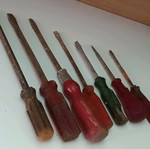 Screwdrivers old used, pack