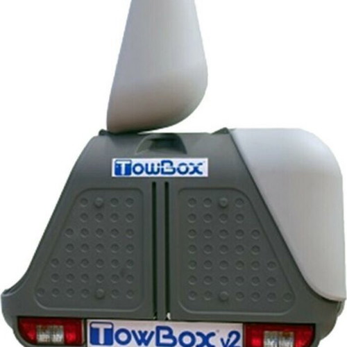 Aragon TowBox V2 car hitch trunk with single opening 390lt gray like new