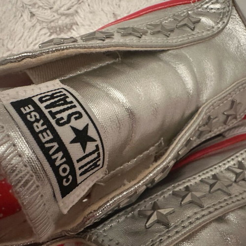 All Star Converse women's shoes silver used, size 37