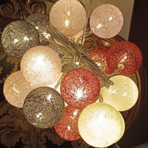 Led fabric balls Romance 20 pieces warm light 2.85m IP44