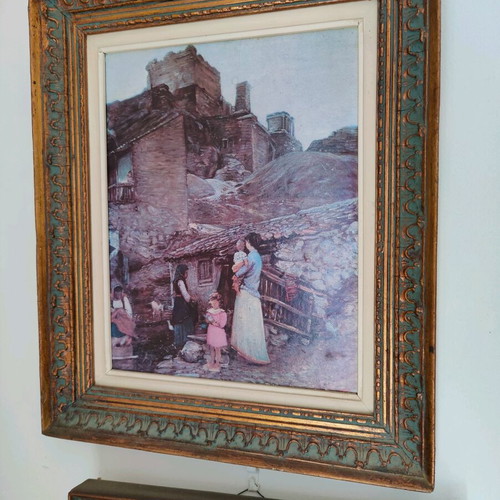 Collectible paintings like new, set of 4 with handmade frames 40x30