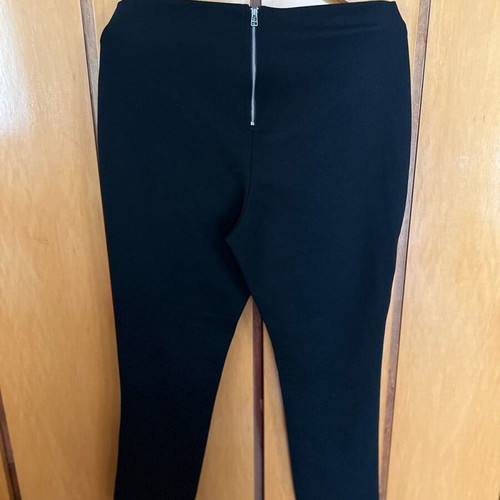 H&M black pants new, size L/40/12 with back zipper