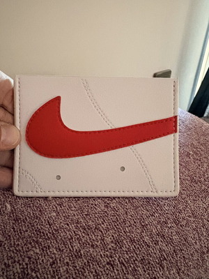 Nike card wallet white and red, new