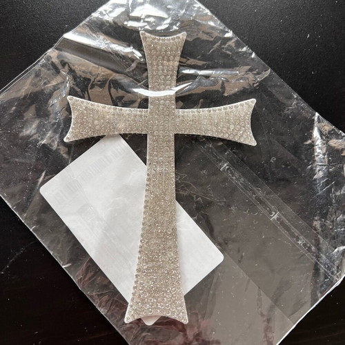 Cross stickers in silver rhinestone color new