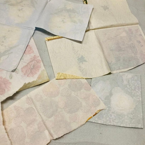 Decoupage napkins pack of 5 used with missing parts