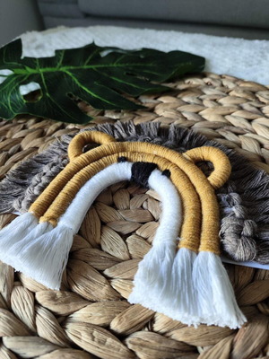 Handmade macrame lion new