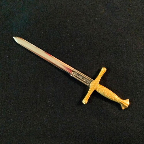 Charles V Sword Paper Cutter like new, metal 6.5″