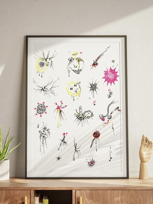 A3 Poster Art Print Handmade