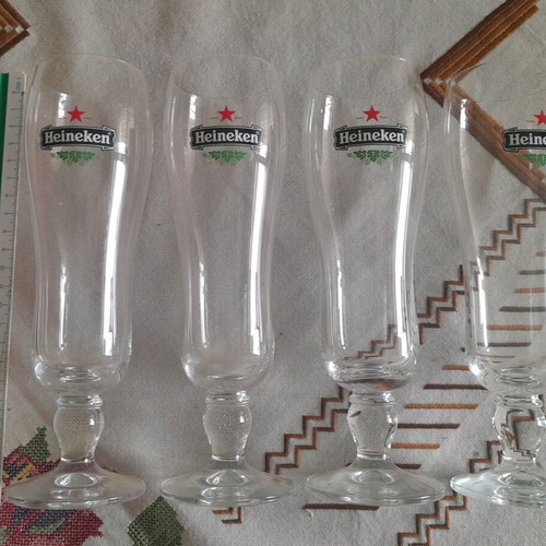 Heineken beer glasses new, 0.25ml, set of 4