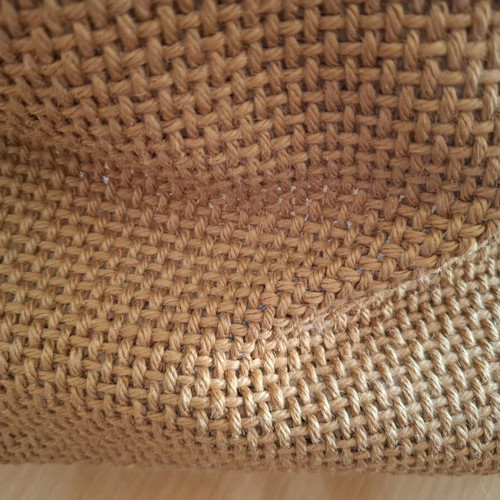 Woven magazine holder with wheels used