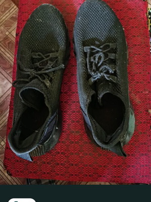 Men's casual shoes size 44, black and blue